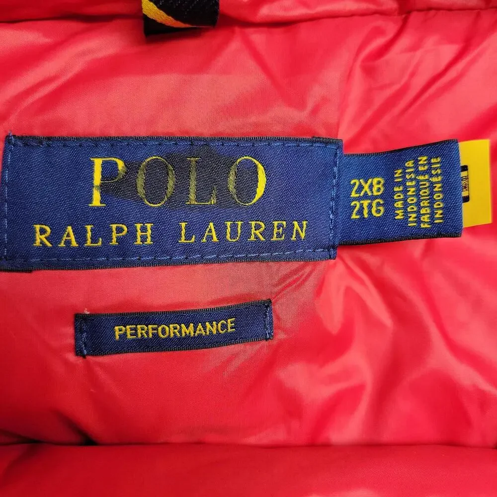 NWOT Polo Ralph Lauren El Cap Jacket 2XB Red Down Puffer Full Zip Hooded